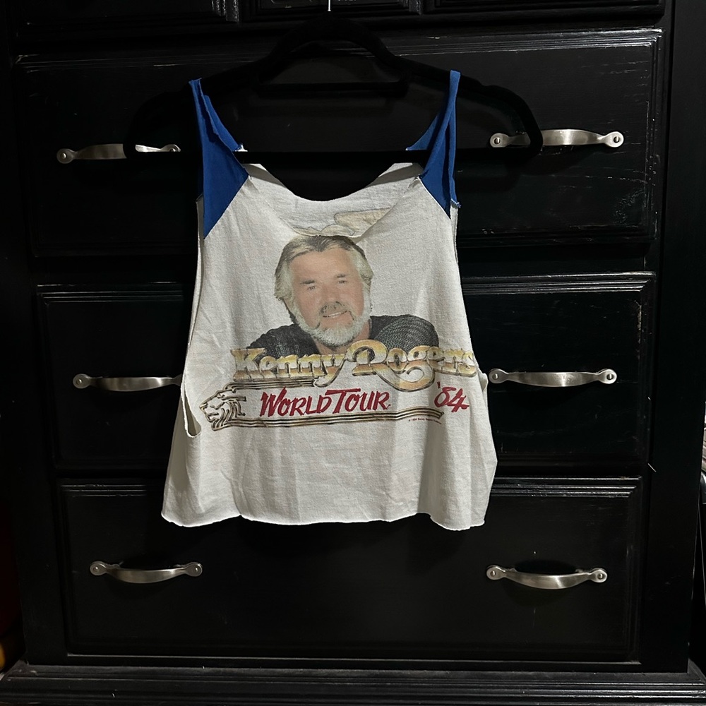 Vintage Kenny Rogers World Tour 1984 Graphic Tank Top